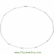 14K White Gold 18.00 Inch Diamond Necklace