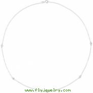 14K White Gold 18.00 Inch Diamond Necklace