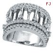 14K White Gold 1.86ct Diamond Bar-Design Ring