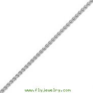 14K White Gold 1.8mm 16'' Solid Polished Spiga Chain