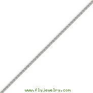 14K White Gold 1.8mm Flat Wheat Chain