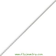 14K White Gold 1mm Cable Anklet