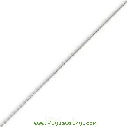 14K White Gold 1mm Cable Chain