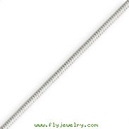14K White Gold 1mm Octagonal Snake Chain