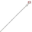 14K White Gold 1mm Singapore Chain