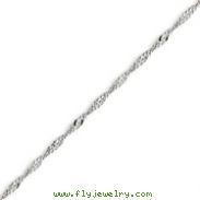 14K White Gold 2.00mm Singapore Chain