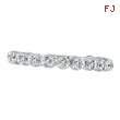 14K White Gold .20ct Diamond Eternity Stackable Guard Ring