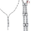 14K White Gold 2.11ct Diamond Symmetric Necklace