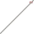 14K White Gold 2.25mm Round Wheat Chain