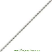 14K White Gold 2.25mm Round Wheat Chain