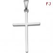 14K White Gold 22.75 X Cross Pendant