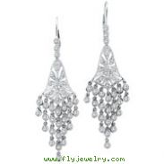 14K White Gold 2.27ct Diamond Chandelier Earrings