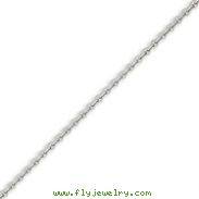 14K White Gold 2.2mm Cable Chain
