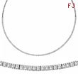 14K White Gold 2.31ct Diamond Tennis Necklace SI1-SI2 G-H