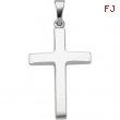 14K White Gold 24.25x16 Cross Pendant