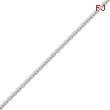 14K White Gold 2.4mm Cable Chain