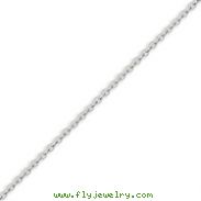 14K White Gold 2.4mm Cable Chain