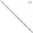 14k White Gold 2.4mm Flat Figaro Chain