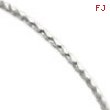 14k White Gold 2.50mm Twist Slip-on Bangle