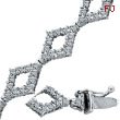 14K White Gold 2.52ct Diamond Fancy Bracelet,