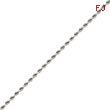 14K White Gold 2.5mm Diamond Cut Rope Chain