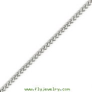 14K White Gold 2.5mm Franco Bracelet