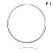 14K White Gold 2.5x50mm Diamond Cut Endless Hoops