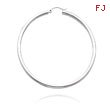 14K White Gold 2.5x52mm Classic Hoops