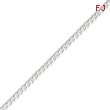 14K White Gold 2.9mm Flat Curb Chain