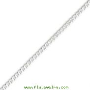 14K White Gold 2.9mm Flat Curb Chain