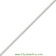 14K White Gold 2mm Cable Chain