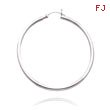 14K White Gold 2x44mm Classic Hoops