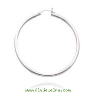 14K White Gold 2x44mm Classic Hoops