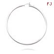 14K White Gold 2x52mm Classic Hoops