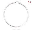 14K White Gold 2x60mm Classic Hoops