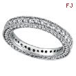 14K White Gold 3-Tier 1.51ct Diamond Eternity Band Ring