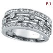 14K White Gold 3-Tier .53ct Diamond Ring Band