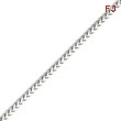 14K White Gold 3.0mm Round Diamond-cut  Franco Chain