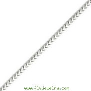 14K White Gold 3.0mm Round Diamond-cut  Franco Chain