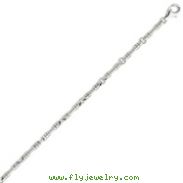 14K White Gold 3.25mm Fancy Link Bracelet