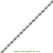 14K White Gold 3.25mm Handmade Regular Chain