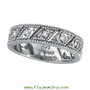 14K White Gold .33ct Diamond Prong Setting Ring Band