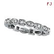 14K White Gold .36ct Diamond Stackable Eternity Band