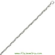 14K White Gold 3.75mm Polished Fancy Link Bracelet