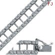 14K White Gold 3.7ct Diamond I Style Link Bracelet