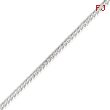 14K White Gold 3.9mm Flat Curb Chain