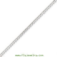 14K White Gold 3.9mm Flat Curb Chain