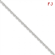 14k White Gold 3mm D/C Cable Chain