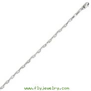 14K White Gold 3mm Fancy Link Bracelet