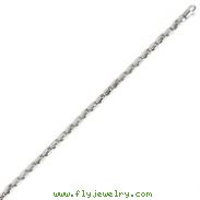 14K White Gold 3mm Fancy Link Bracelet